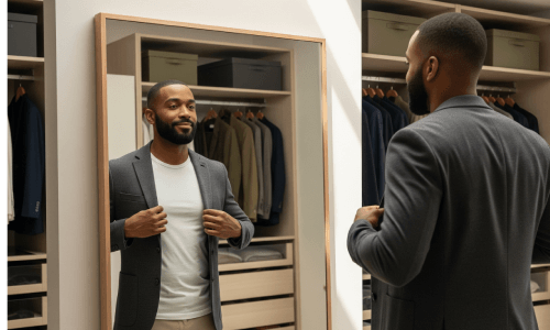 Stylish man in tailored outfit